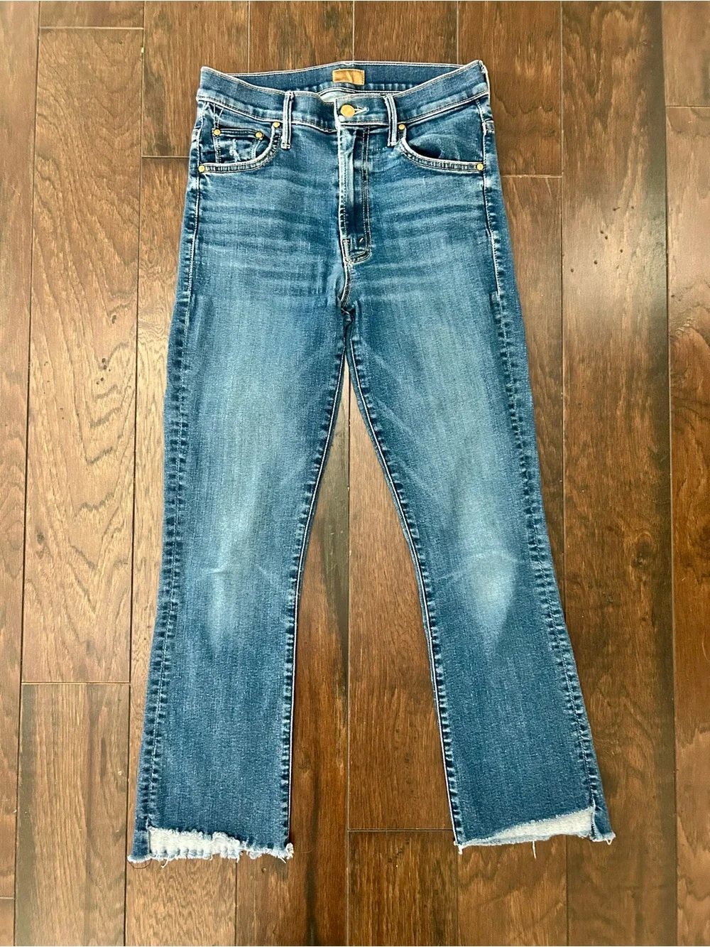 MOTHER Insider Crop Step Hem Fray Jeans